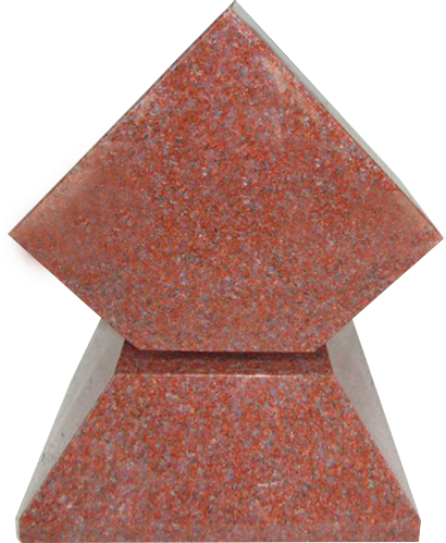 BAB253APIR.png Baby Block 1-0x1-0x1-0 All Polished India red Diamond Shaped Block with Flat Bottom - Image 1