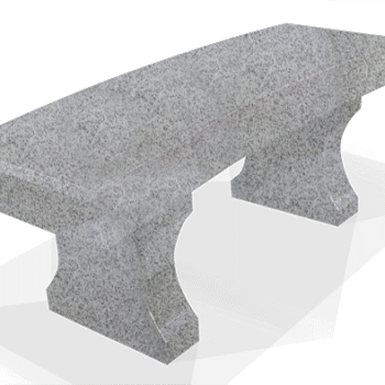 Curved Bench w/ Chamfers 4-0x1-4x0-4 AP  China Grey (2) Curved Legs 1-2x0-4x1-2 3" Curve on Seat, Cut From 19" Block