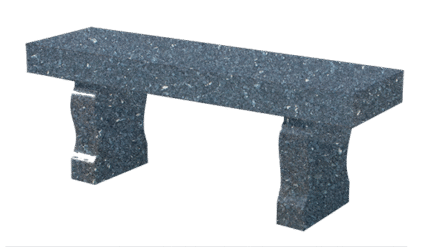 Straight Seat & Harp Leg Bench 3-0x1-2x0-4 AP Blue Pearl (2) Harp Legs 1-0x0-4x1-2