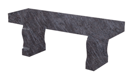 Straight Seat & Harp Leg Bench 4-0x1-2x0-4 AP Bahama Blue (2) Harp Legs 1-0x0-4x1-2