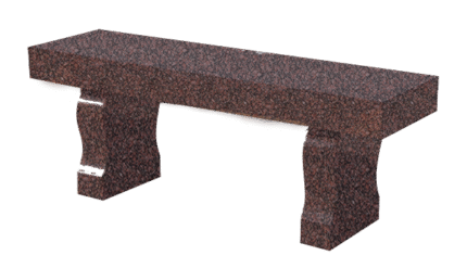 Straight Seat & Harp Leg Bench 4-0x1-2x0-4 AP Indian Mahogany (2) Harp Legs 1-0x0-4x1-2