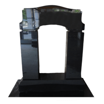 ColumnMonument Set - Cap 3-2x0-8x1-2 All Polished Jet Black Qty2 - Square Columns 0-10x0-8x2-8 All Polished Jet Black Sub-Base 3-8x0-10x0-8 All Polished Jet Black