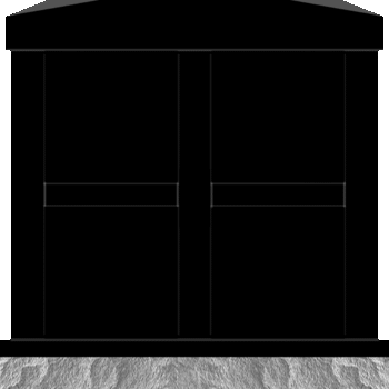 4 niche Columbarium w/o alcove 2-11x1-5x3-2 Jet Black Jet black walls/Jet black doors