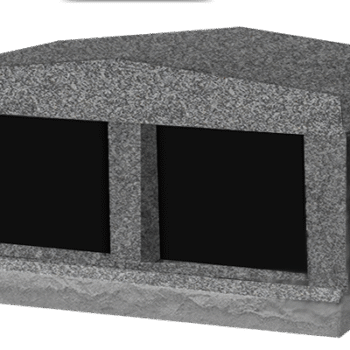 2 niche columbarium side by side 2-9x1-5x1-11 China Grey grey walls, black doors -no alcove