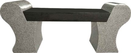 Bench Design 24489 Seat 3-0x1-2x0-4 AP Jet Black QTY 2 14x14x22 All Polished Custom Legs CHINA GREY