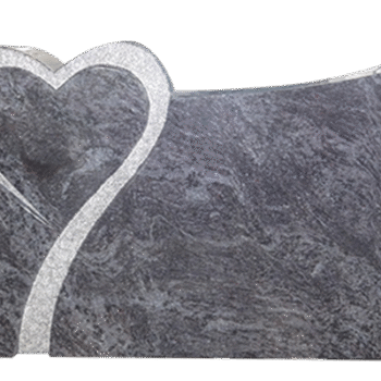 Design 33628 As Shown 3-6x0-6x2-2 AP Bahama Blue custom shape curved die w/ heart U-Sunk pebbled border around heart as shown, on front only