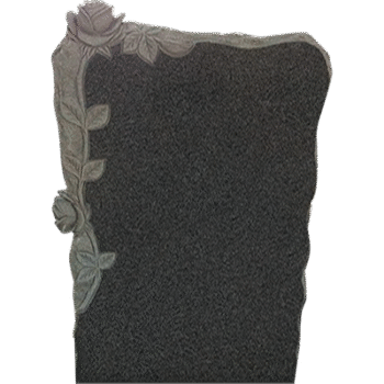 Design 44320 2-1.5x0-6x3-6 P2/BRP Dark Cloud Grey Raised rose carving, carvings/rocky area on front&back