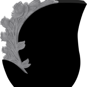 Tear Drop w/ carved Roses 2-6x0-6x3-0 AP Jet Black