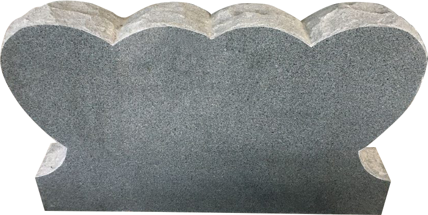 HRT026APDCG.png Double Heart 3-6x0-6x2-2 AP Dark Cloud Grey Contour Only - Image 1