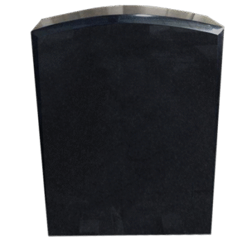 Oval Top w/ Chamfers 2-0x0-6x2-6 P5 Jet Black Chamfers on Front Only