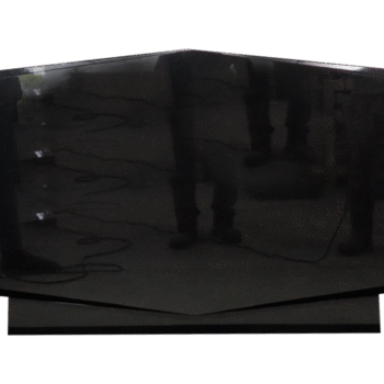 Rooftop w/ Chamfers 3-6x0-6x2-2 AP Jet Black Chamfers and 3/4" Recess on Front Only, Checks on Bottom