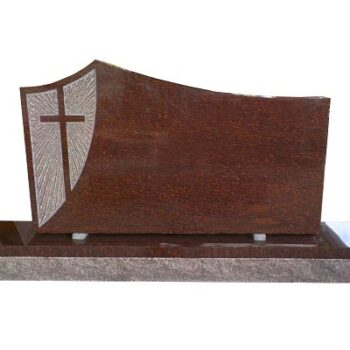 Starburst Cross Design 4-0x0-6x2-4 CustomFinish Catseye Brown Carve Starburst Design on front w/polished Cross, rest polis back -flat, polished