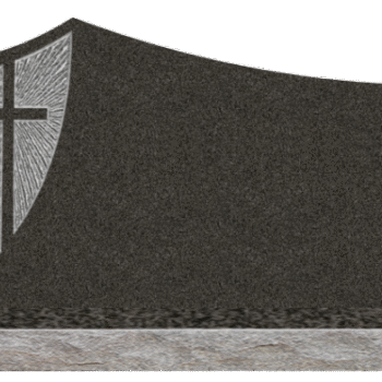 Starburst Cross Design 4-0x0-6x2-4 CustomFinish DarkCloudGrey Carve Starburst Design on front w/polished Cross, rest polis back -flat, polished