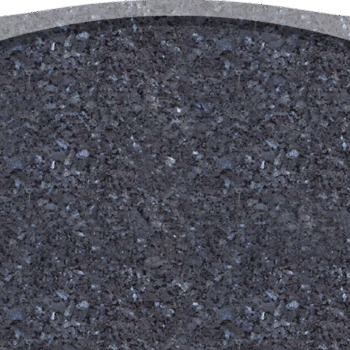 Stippled Border Serptop 3-0x0-6x2-0 P5 Blue Pearl Stippled Border, 1/2" Raised Oval Top w/ Polished Chamfers Back Flat Polished