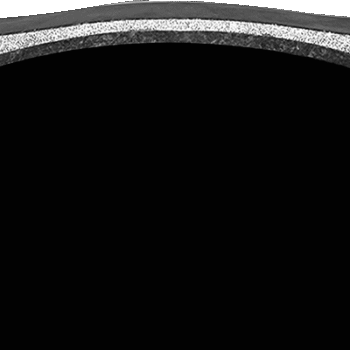 Stippled Border Serptop 3-6x0-6x2-2 P5 Jet Black Stippled Border, 1/2" Raised Oval Top w/ Polished Chamfers Back Flat Polished