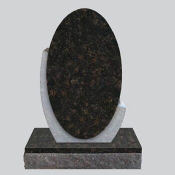 * Tall Oval Design 2-6x0-8x4-0 AP Tan Brown Frosting Recessed Border on Front Only